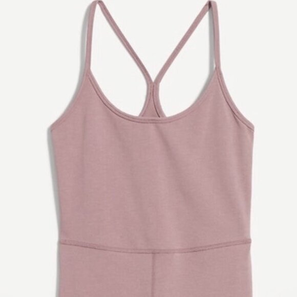 Old Navy PowerChill Racerback Bodysuit 6 inch inseam in Lark Purple Lav Y Strap - Picture 3 of 10